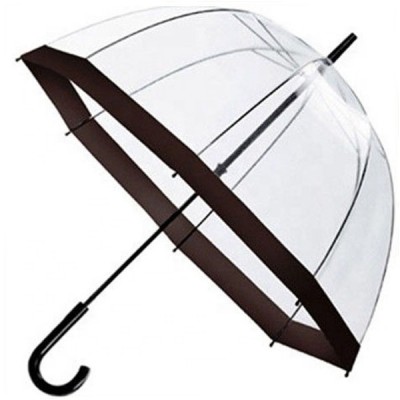 Cheaper womens  clear straight umbrella transparent umbrella for promotional