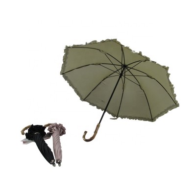 Japan style bamboo long handle gift uv protection straight umbrella coating pu