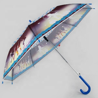 Custom wave point machine printing environmental protection eva straight umbrella